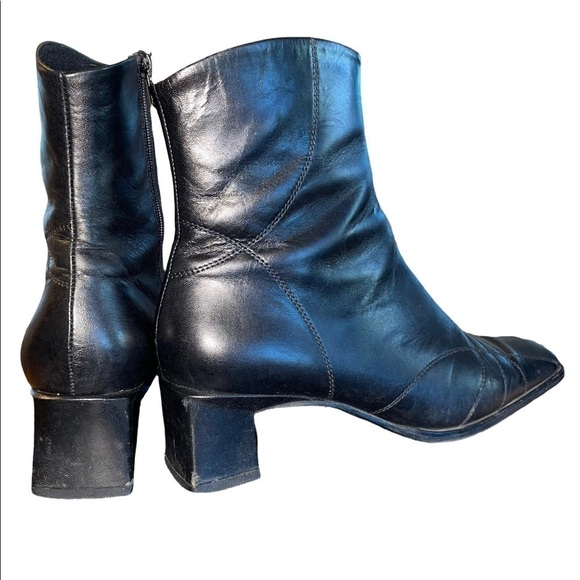 IOB -Peter Kaiser Black Caprillo Square toed boots. Size 8.5 GUC - Picture 4 of 11
